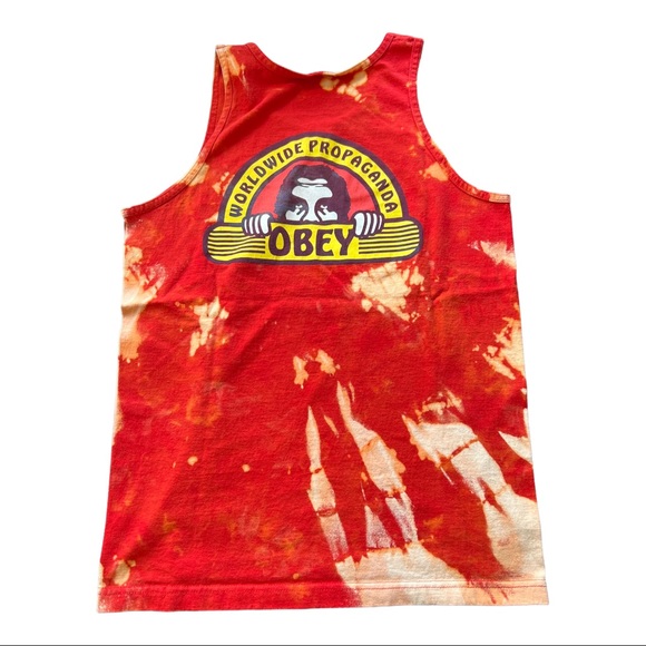 Repurposed bleached tank top Obey - Picture 2 of 3